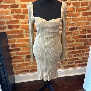 Gold Shimmer Bodycon Dress